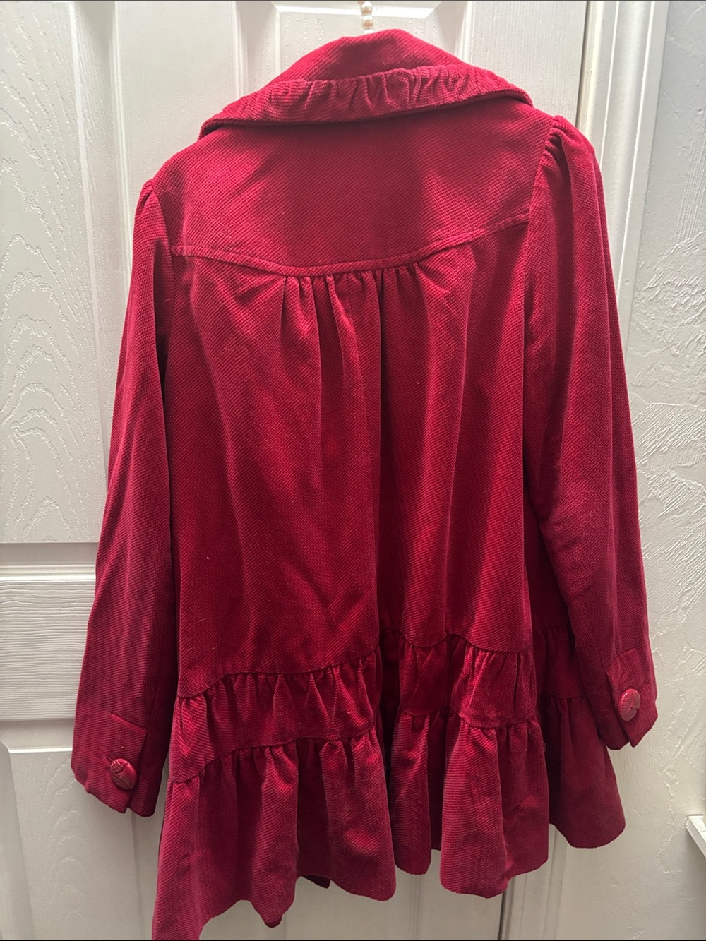 elevenses Red and Pink Floral Lined Corduroy Jacket - Picture 4 of 4